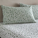 D & D Falling Leaf Fitted Bed Sheet in White