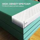 SPORTNOW Foldable Gymnastics Mat, Folding Gym Mat For Yoga, Green & Purple