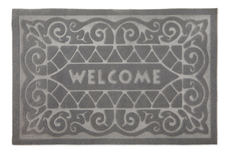 Welcome Easy Care Absorbent Door Mat in Grey