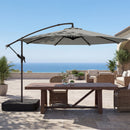 Outsunny 3 m Garden Cantilever Parasol with Sandbag, 360 Degree Rotation