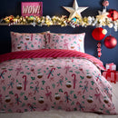 Fusion Festive Fancy Duvet Cover Set in Pink