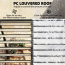 Outsunny 3 X 3 M Louvered Pergola With PC Roof, Aluminium Patio Gazebo