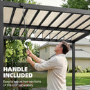 Outsunny 3 X 3 M Louvered Pergola With PC Roof, Aluminium Patio Gazebo
