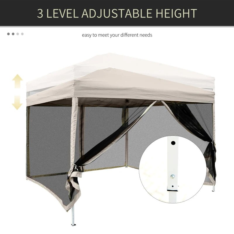 Outsunny 3 x 3(m) Pop Up Gazebo Beige