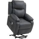 HOMCOM Riser and Recliner Chair Power Lift Recliner with Remote Dark Grey