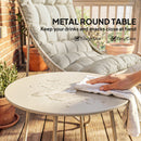 Outsunny 3 Piece Bistro Set, Outdoor Table And Chair Set With Footstool
