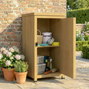 Outsunny Wooden Garden Shed, Garden Tool Storage Shed with Shelf Brown