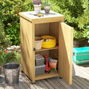 Outsunny Wooden Garden Shed, Garden Tool Storage Shed with Shelf Brown