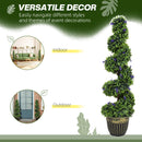 HOMCOM Set of 2 Decorative Artificial Plants with Lavender and Pot, 115cm