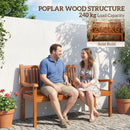 Outsunny Garden Bench 2 Seater, Wooden Outdoor Bench with Waterproof Cover