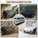 Outsunny Garden Bench 2 Seater, Wooden Outdoor Bench with Waterproof Cover