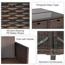 Outsunny Rattan Dining Set 9 Piece - Brown