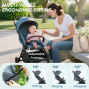 AIYAPLAY Baby Stroller with Adjustable Seat, Travel Pushchair