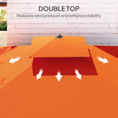 Outsunny 2.5m Cantilever Garden Parasol Umbrella With Cross Base