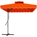 Outsunny 2.5m Cantilever Garden Parasol Umbrella With Cross Base