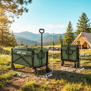 Outsunny 81L Festival Trolley On Wheels, Garden Folding Trolley Cart, Green