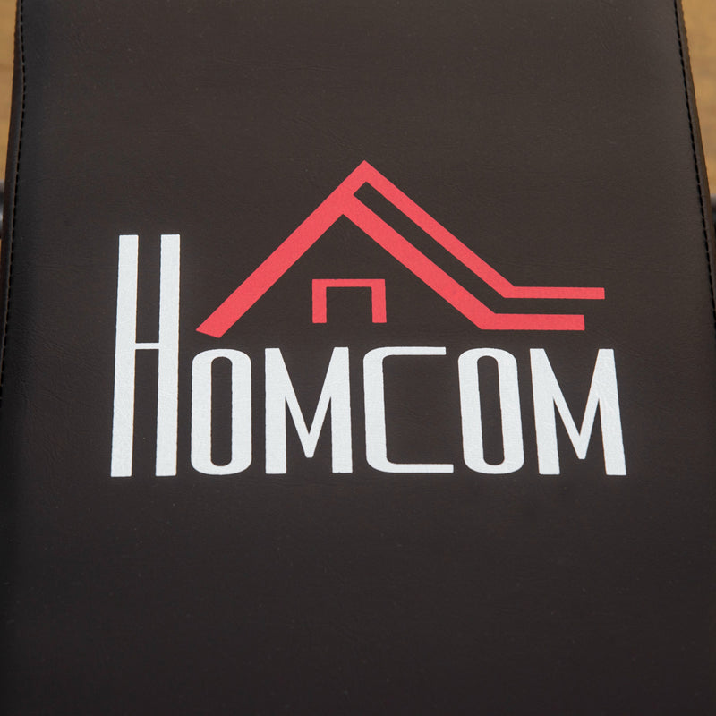 HOMCOM Adjustable Weight Bench with Barbell Rack and Dip Station, Black