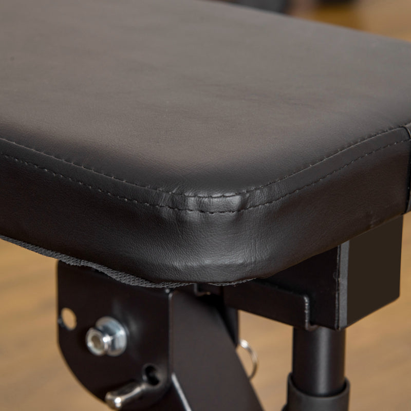 HOMCOM Adjustable Weight Bench with Barbell Rack and Dip Station, Black