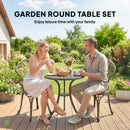 Outsunny Aluminium Bistro Set Garden Coffee Table Chair Outdoor Dining Set