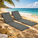 Outsunny Garden Beach Chair Mat, Sun Lounger Seats with Adjustable Back