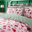 Bedlam Fun Strawberries Duvet Cover Set in Pink