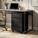 HOMCOM Mobile Vertical Filing Cabinet with 4 Drawers for Home Office, Black