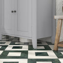 kleankin Bathroom Pedestal Under Sink Cabinet with Adjustable Shelf, Grey