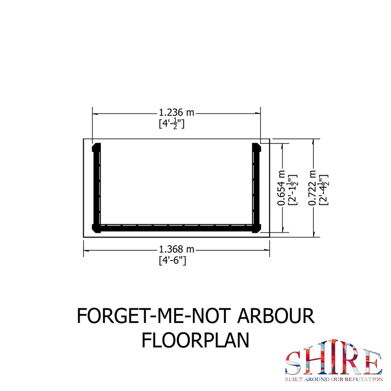 Forget Me Not Pressure Treated Arbour