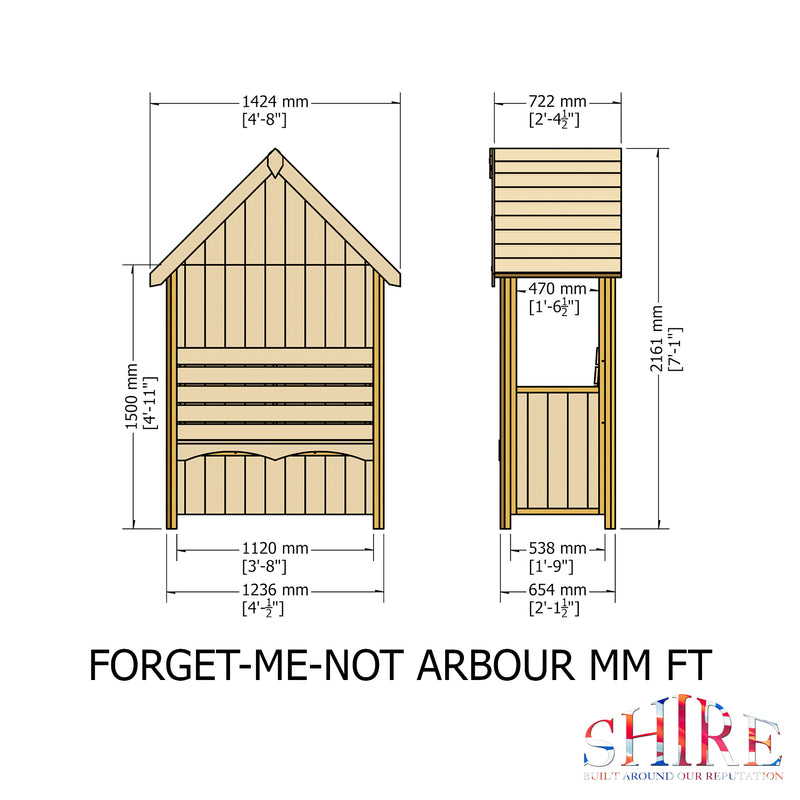Forget Me Not Pressure Treated Arbour