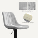 HOMCOM Bar Stools Set Of 2 Adjustable Swivel Bar Chairs With Backrest