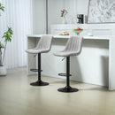 HOMCOM Bar Stools Set Of 2 Adjustable Swivel Bar Chairs With Backrest