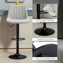 HOMCOM Bar Stools Set Of 2 Adjustable Swivel Bar Chairs With Backrest