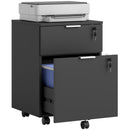 HOMCOM 2 Drawer Filing Cabinet with Adjustable Hanging Bars for A4 and Letter