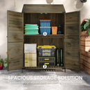 Outsunny Wooden Garden Storage Shed W/Double Doors And Shelves, Green