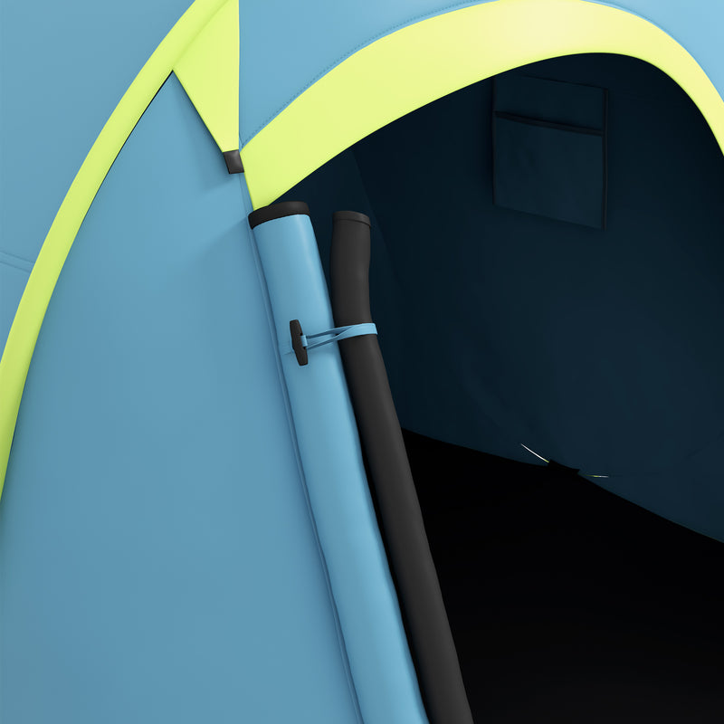 Outsunny Pop up Camping Tent for 2 Man, 2000mm Waterproof with Carry Bag