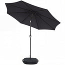 Outsunny 2.7 m Garden Parasol Umbrella with Cross Base, Sandbag, Black