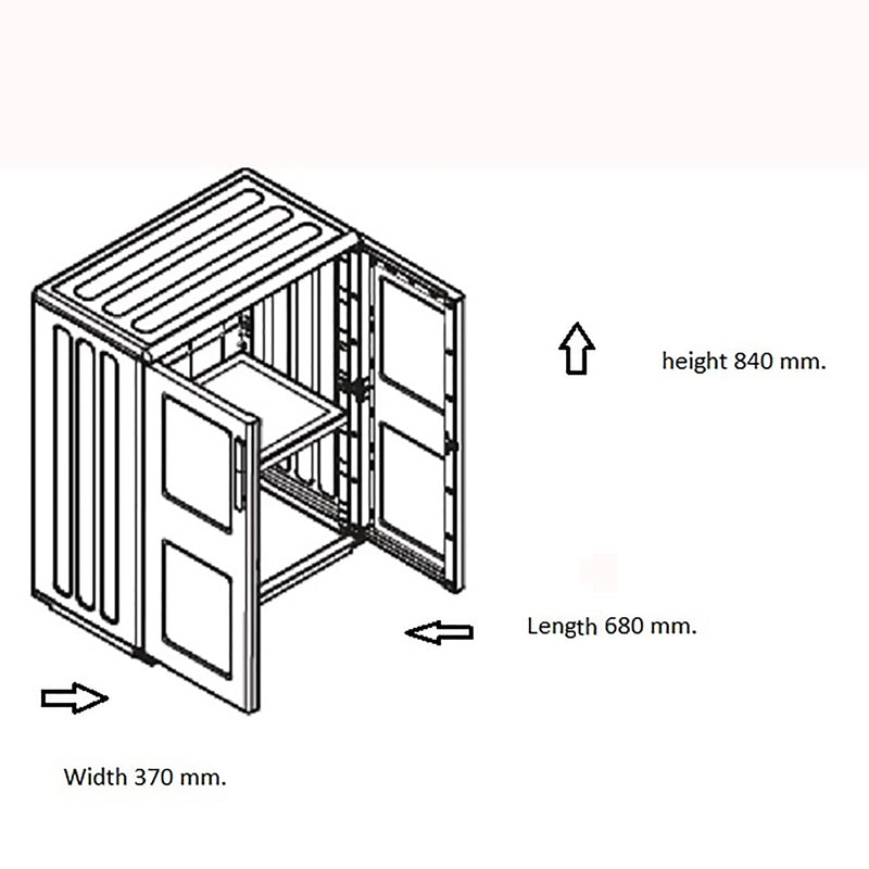 Medium Storage Cupboard With Shelves