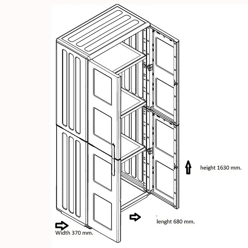 Large Storage Cupboard With Shelves