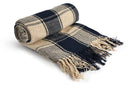 Frisco - Recycled Cotton Throw in Navy Blue (90" x 100")