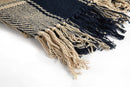 Frisco - Recycled Cotton Throw in Navy Blue (90" x 100")