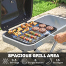 Outsunny Foldable Gas BBQ Barbecue Grill With Side Table, 2.5 KW, Black