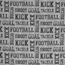 Bedlam Football Pencil Pleat Curtains in Grey