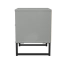 Fluted 2 Drawer Bedside in Dusk Grey - Ready Assembled