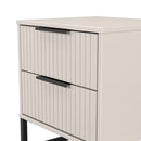 Fluted 2 Drawer Bedside in Kashmir Matt - Ready Assembled