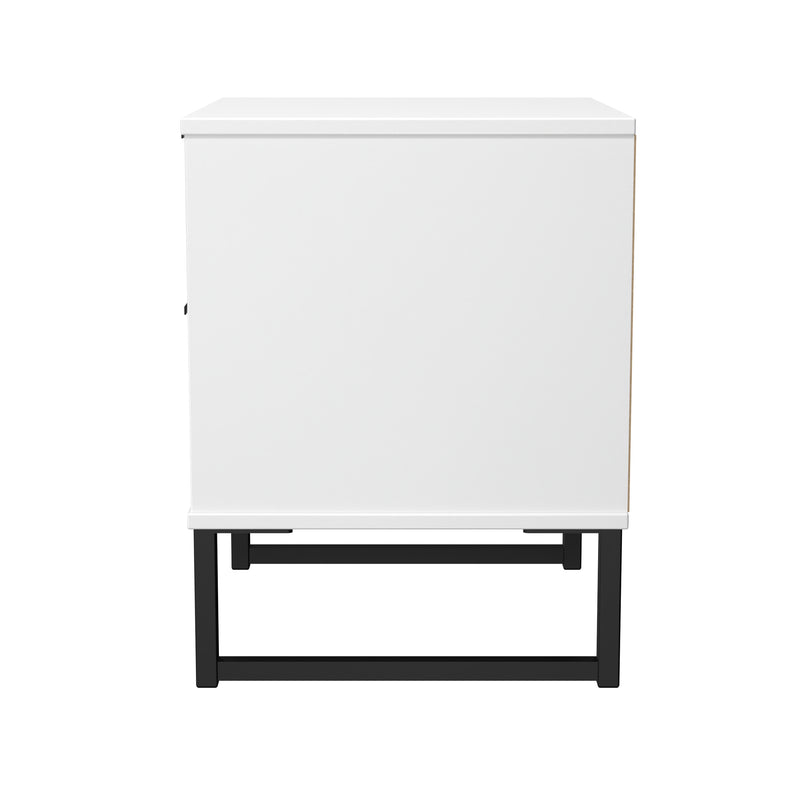Fluted 2 Drawer Bedside in White Matt - Ready Assembled