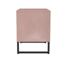 Fluted 2 Drawer Side Table in Kobe Pink - Ready Assembled