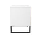 Fluted 2 Drawer Side Table in White Matt - Ready Assembled