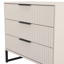 Fluted 3 Drawer Chest in Kashmir Matt - Ready Assembled
