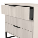 Fluted 3 Drawer Chest in Kashmir Matt - Ready Assembled