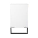 Fluted 3 Drawer Chest in White Matt - Ready Assembled